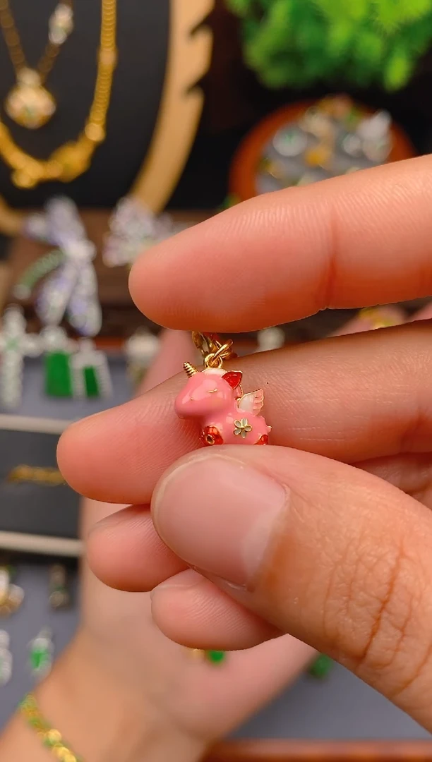 【闪购商品】翡翠吊坠(不含链)银S925镶嵌独角兽