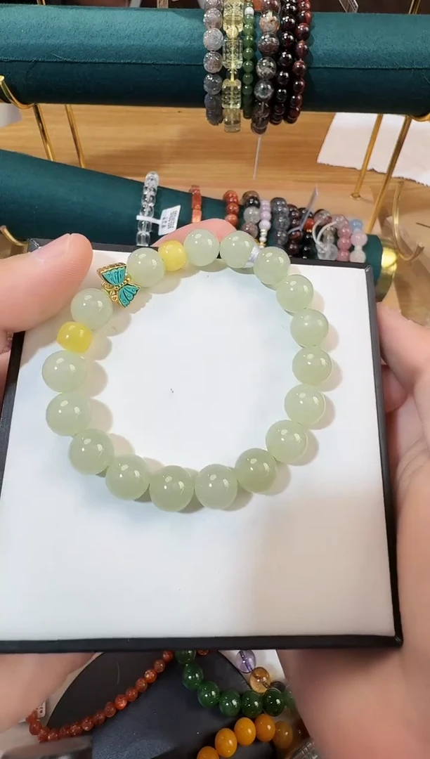 手链未镶嵌和田玉晶0286 约9mm