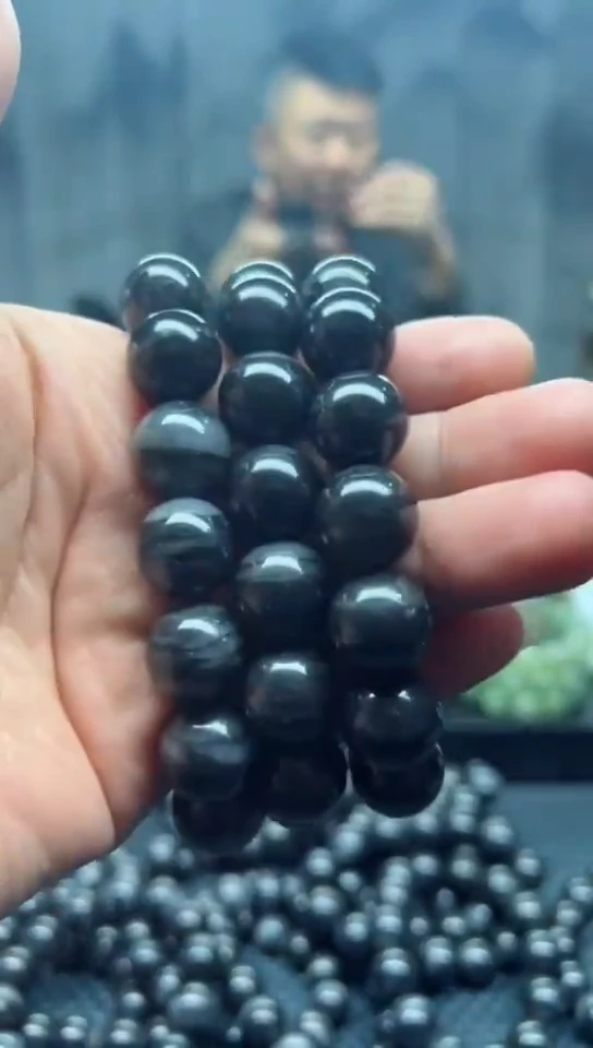 未镶嵌手串石英质玉青花卡16纯天然拍一发一