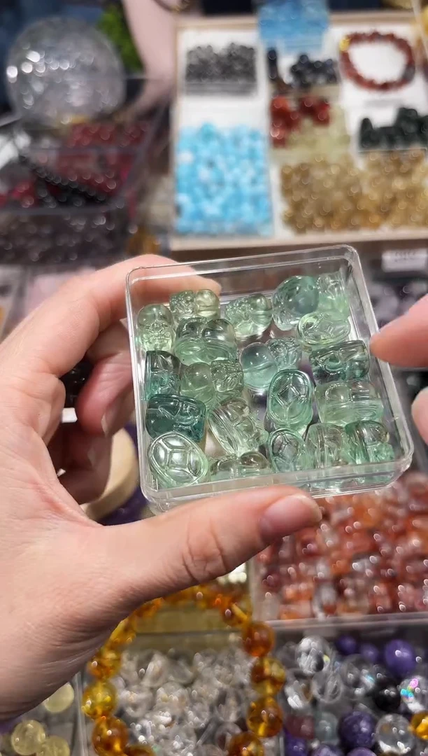 【闪购商品】水晶手串未镶嵌绿萤石貔貅一个约卡10