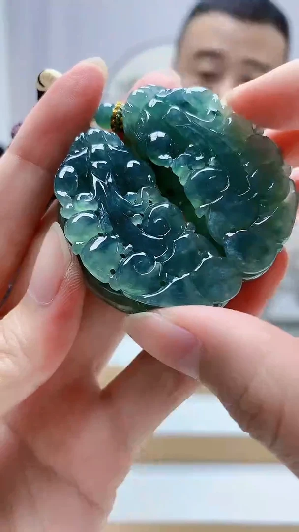 未镶嵌定制翡翠4898zm-毛货一对貔貅170