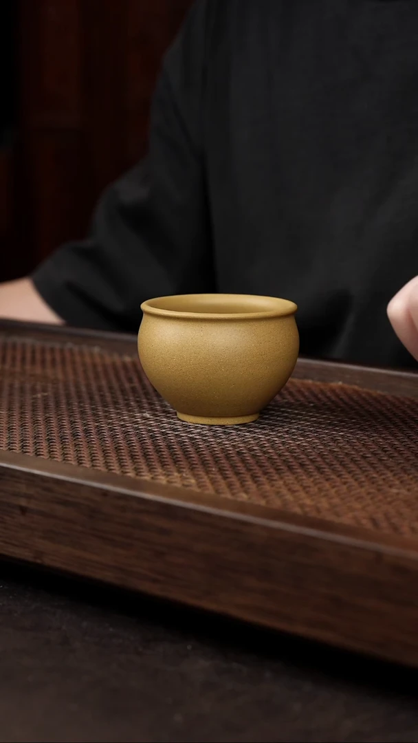 茶杯紫砂黄金段圆融杯
