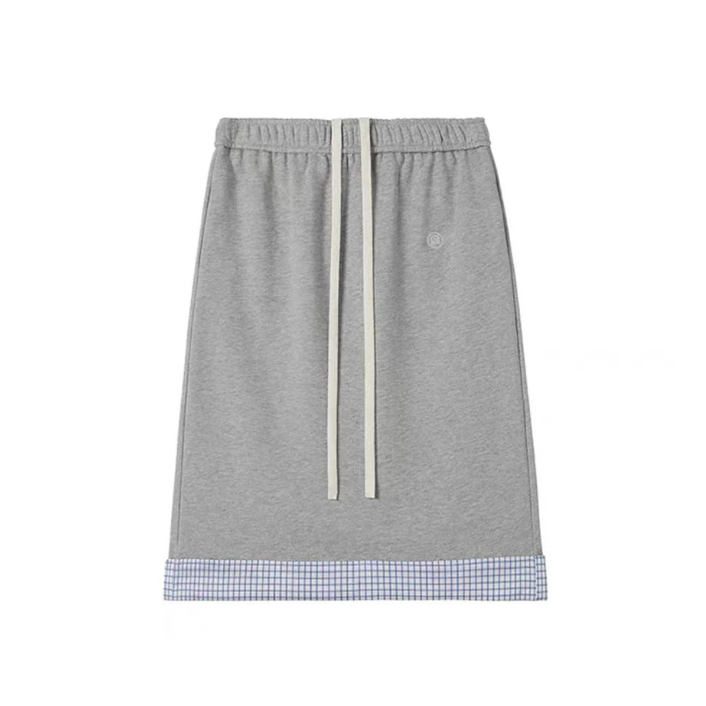 UHOOWU 格纹翻边卫裙25年春款SK05231232——980