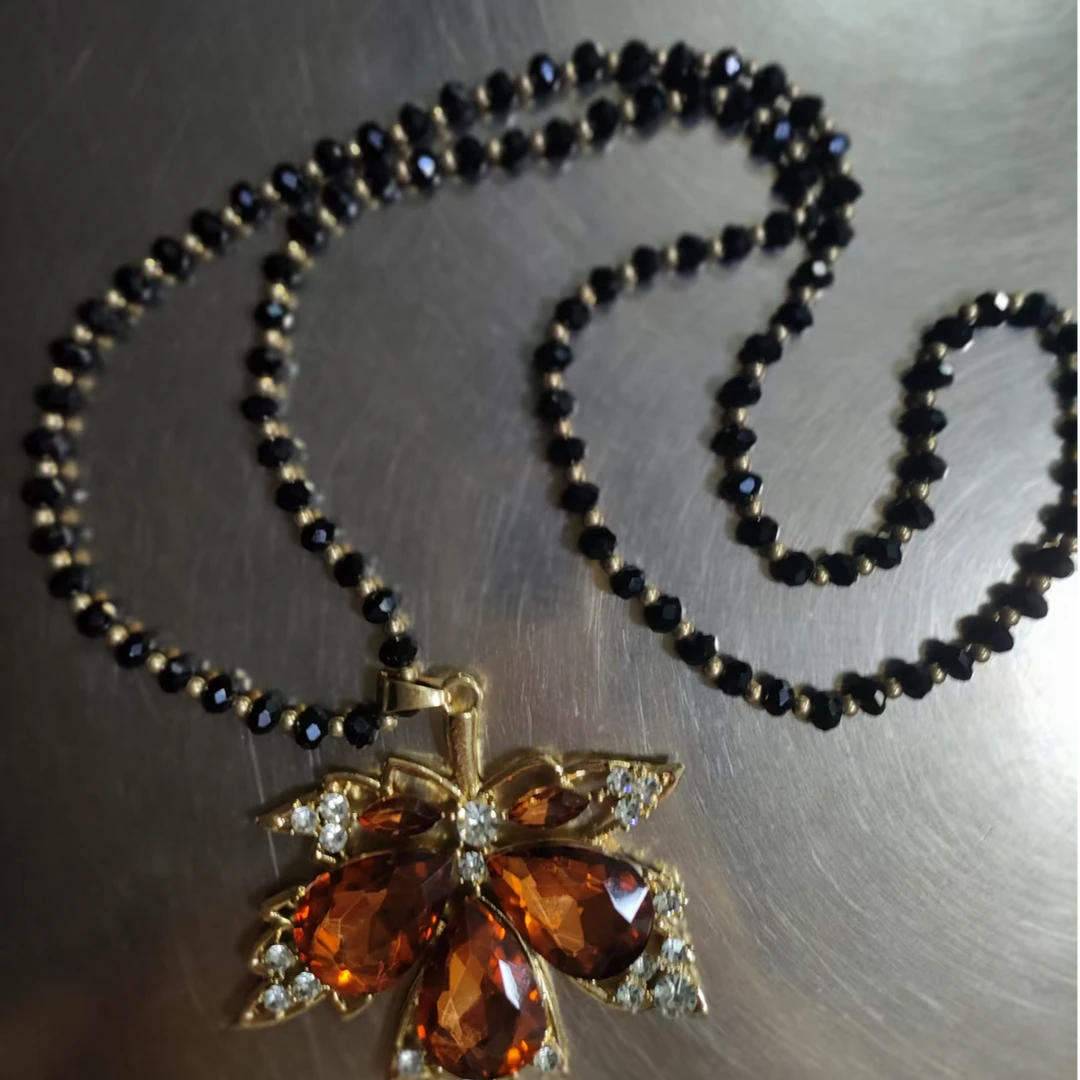 不锈钢亚克力项链 1188百搭时尚潮流项链链子配饰饰品长款