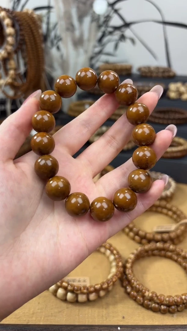 紫金鼠手串小**甜14.5纯色精挑光珠紫金鼠