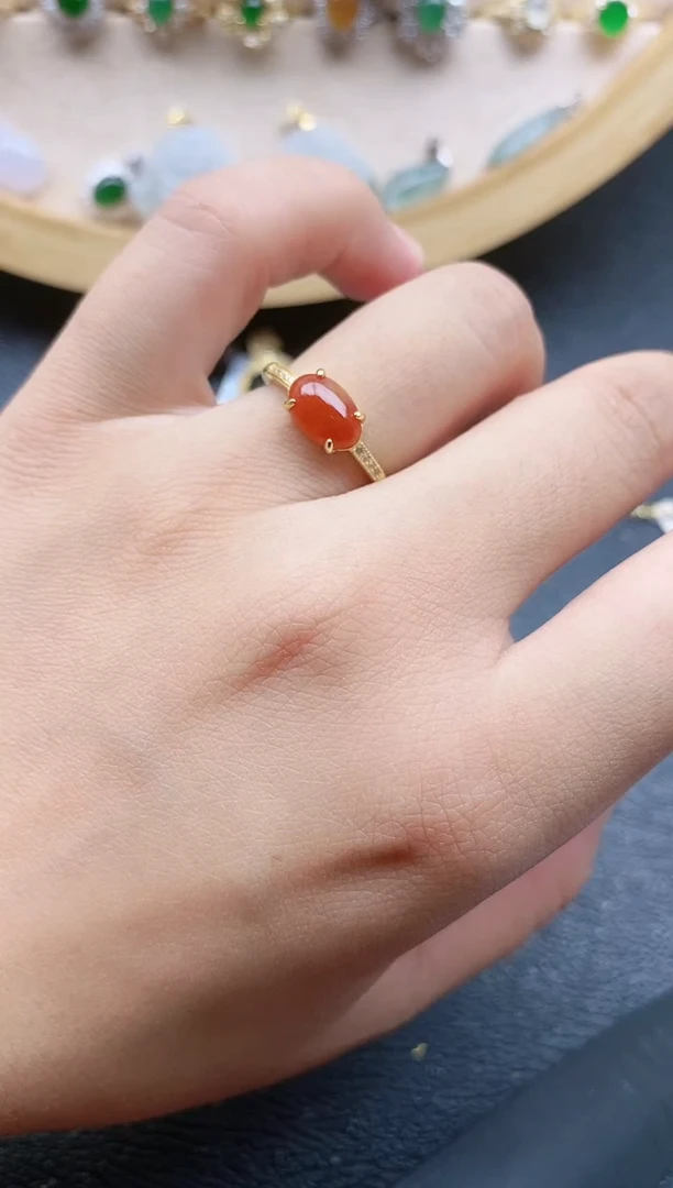 翡翠戒指银S925镶嵌11111