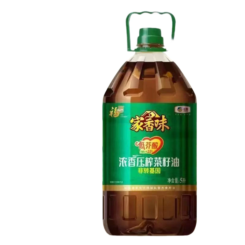 【食用油】福临门家香味浓香压榨菜籽油5L+400ml非转 0908