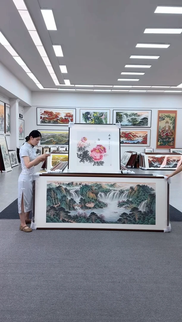 国画手绘 财源广进 219*88