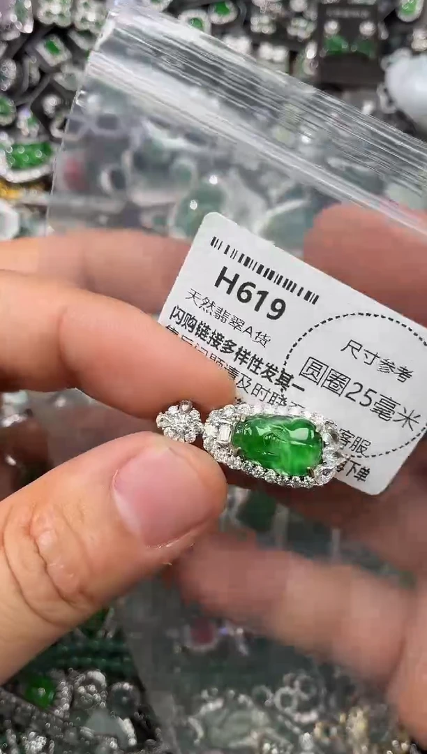 翡翠未镶嵌颈饰H619吊坠