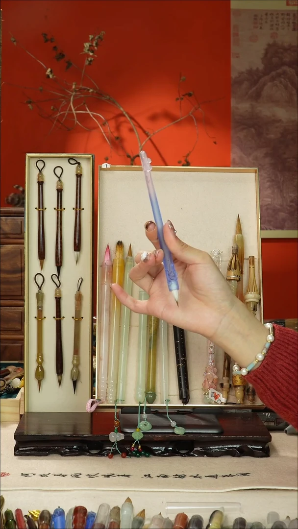 94号闪孤品高货毛笔链接 清水试笔 蘸墨不退