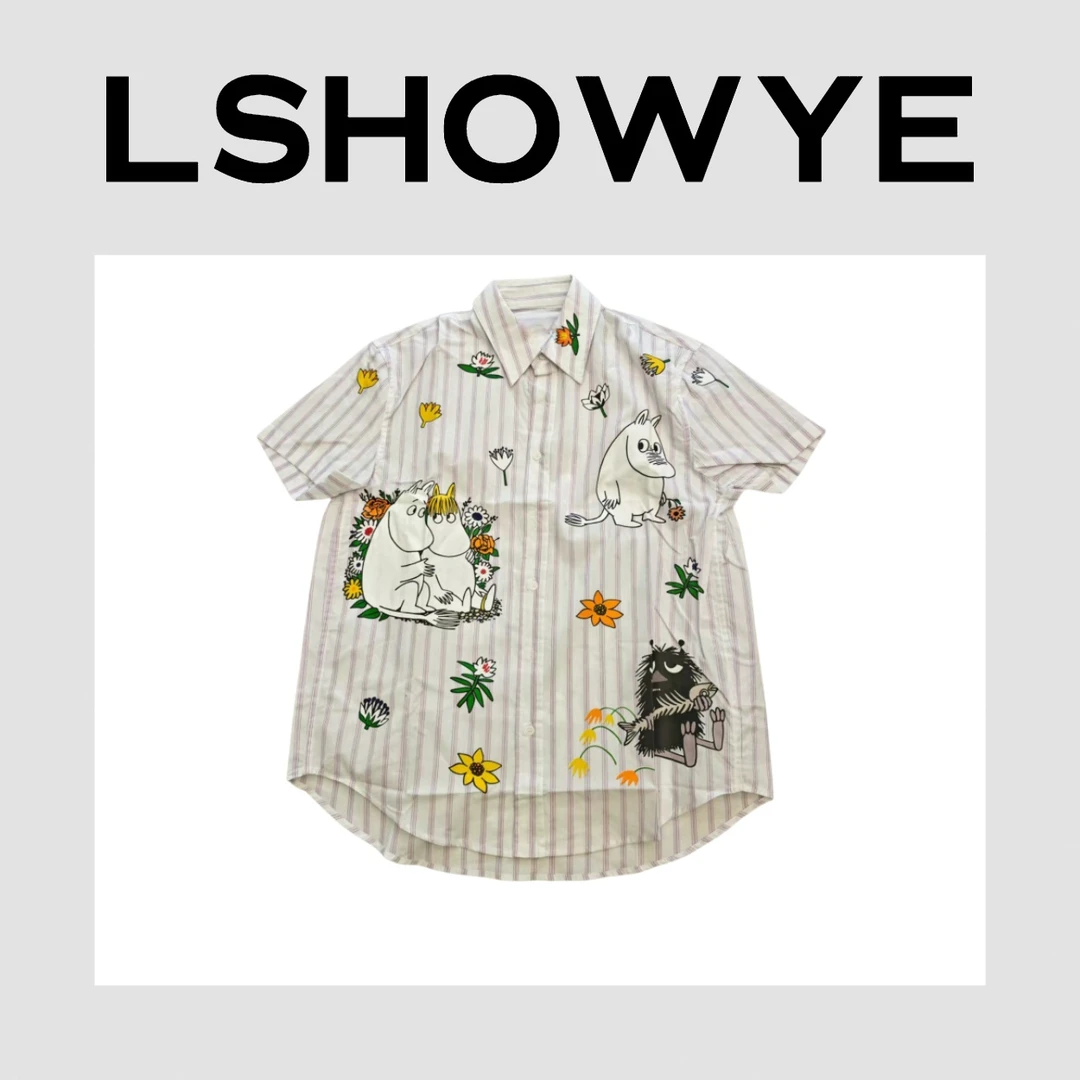 LSHOWYE｜河马涂鸦短袖衬衣 MQ07045
