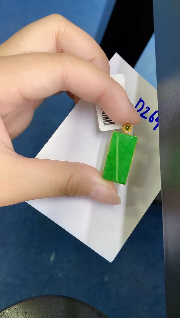 翡翠18K金镶嵌颈饰000000000