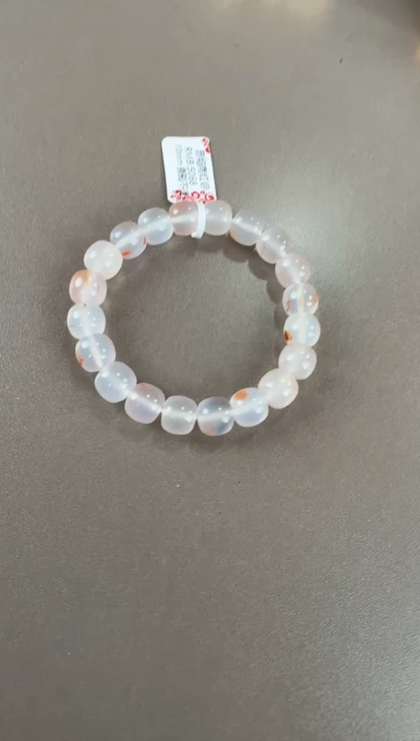 未镶嵌手串南红玛瑙原矿无胶无裂老型冰飘10mm