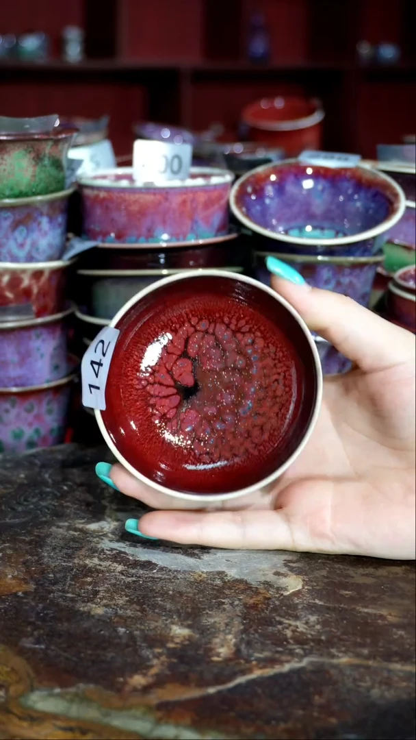 摆件精品窑变钧瓷茶器