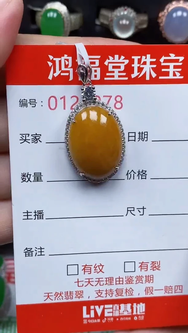 颈饰银S925镶嵌翡翠0078