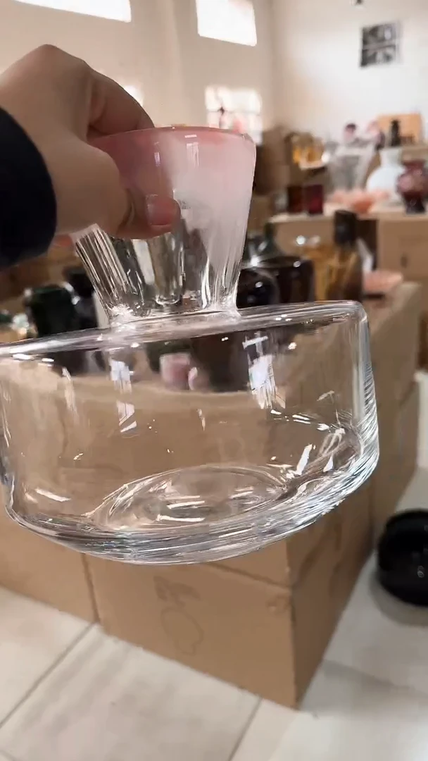 【闪购商品】玻璃粉口透明扁瓶