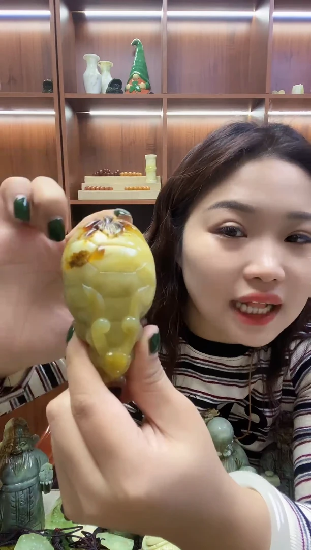 未镶嵌蛇纹石玉手把