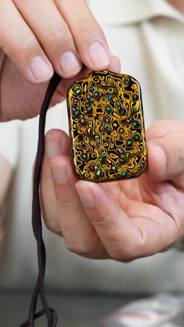 大漆工艺品吊坠大漆无事牌