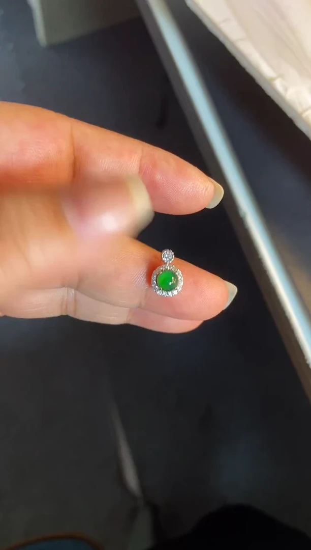 吊坠(不含链)银S925镶嵌翡翠1