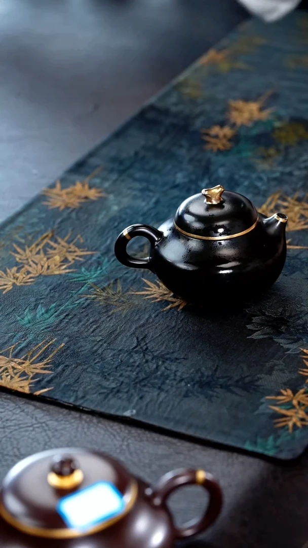 茶壶紫砂8宜兴紫砂壶描金唔灰