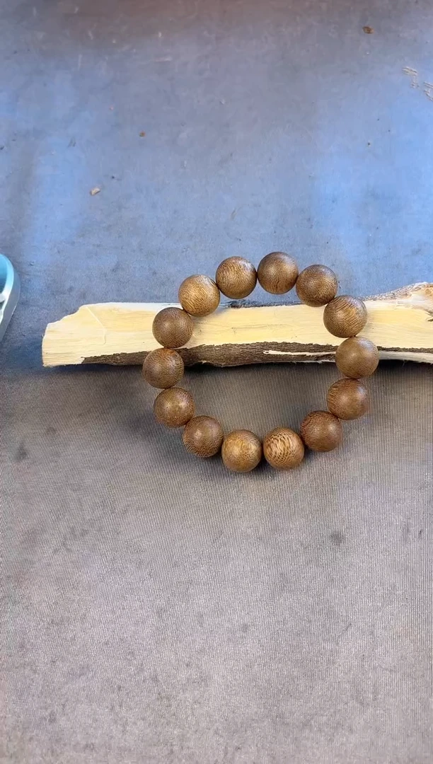 沉香沉香碎屑芽庄白奇16圆珠单圈沉41克+多样性发一