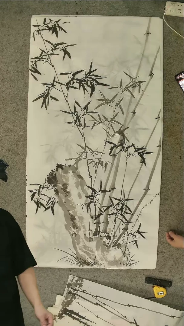 国画四尺整张  墨竹