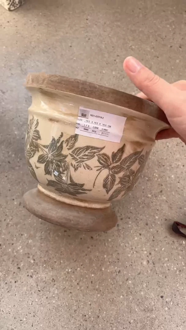 【闪购商品】陶瓷花盆高16cm内口16cm