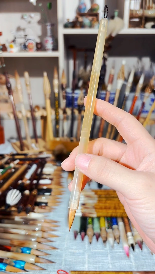 闪29 全羊角笔杆狼毫小楷出锋2.0（清水试笔）