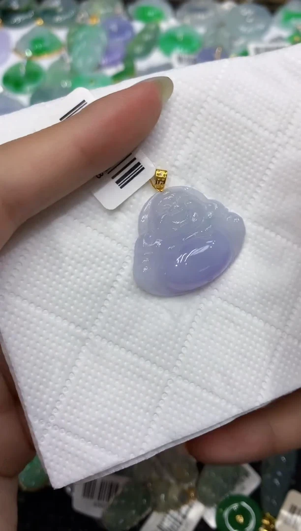 翡翠18K金镶嵌颈饰111111111111