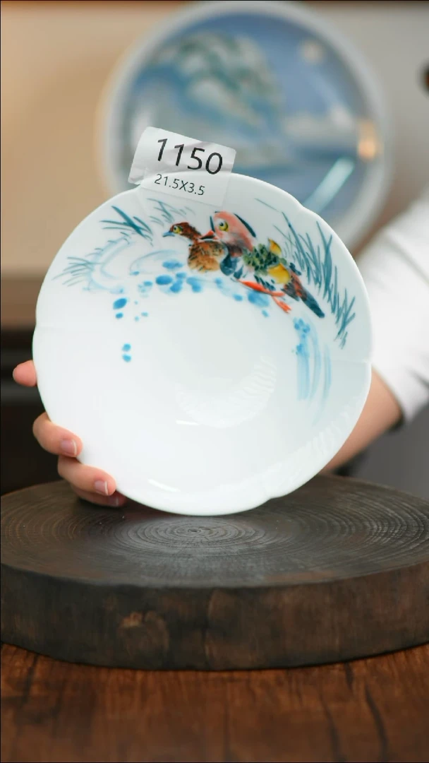 盘手绘釉下彩陶瓷餐具1150