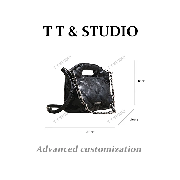 【TT Studio】SK-92759-黑色 RAIN.CUN简约腋下斜跨轻奢女包