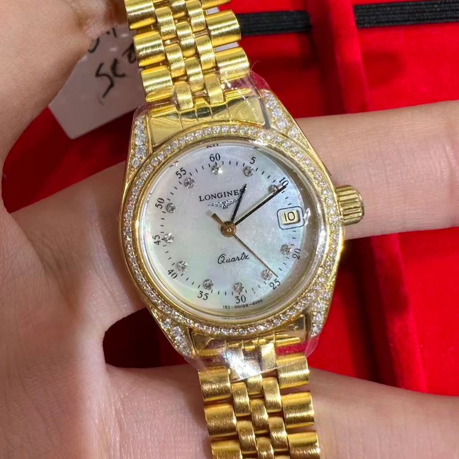 95新 Longines/浪琴 石英表后镶钻盘25腕15/256108330