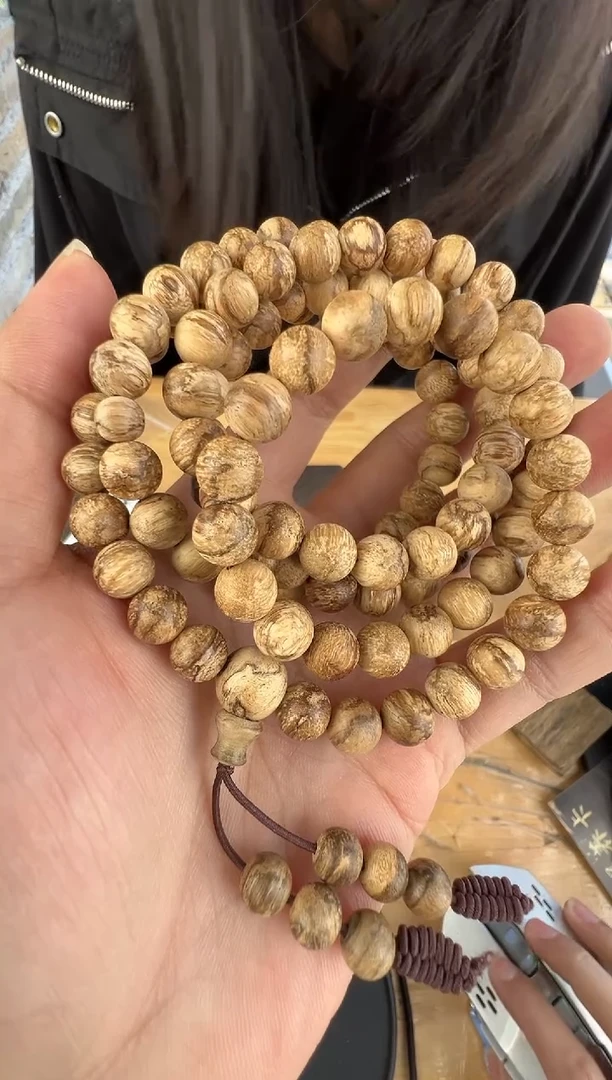 沉香手串达拉干虎斑08圆珠多圈19+多样性发一