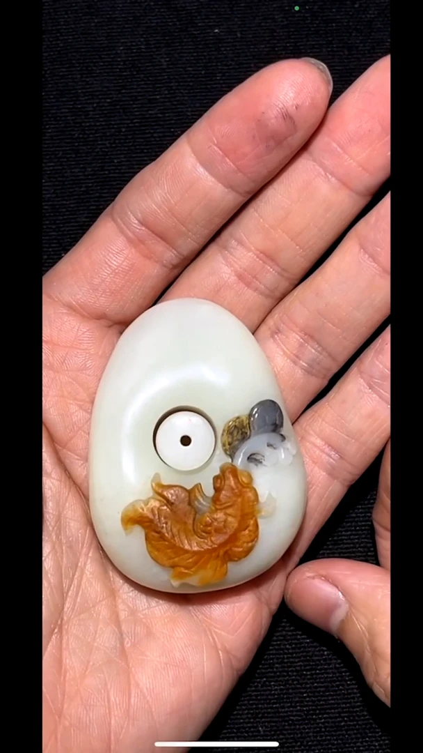 和田玉未镶嵌把件pz601-68和田玉把件