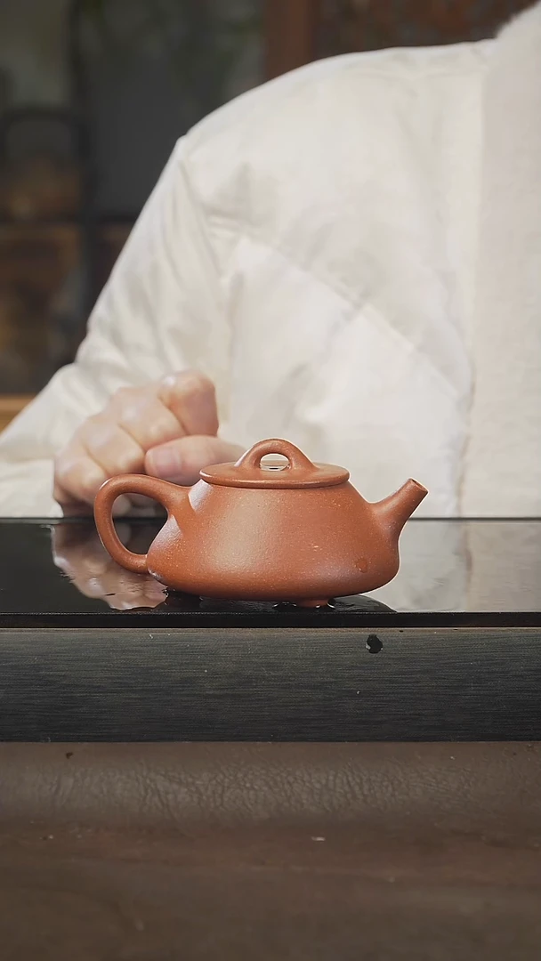 茶壶紫砂16  平盖石瓢 降坡 150cc