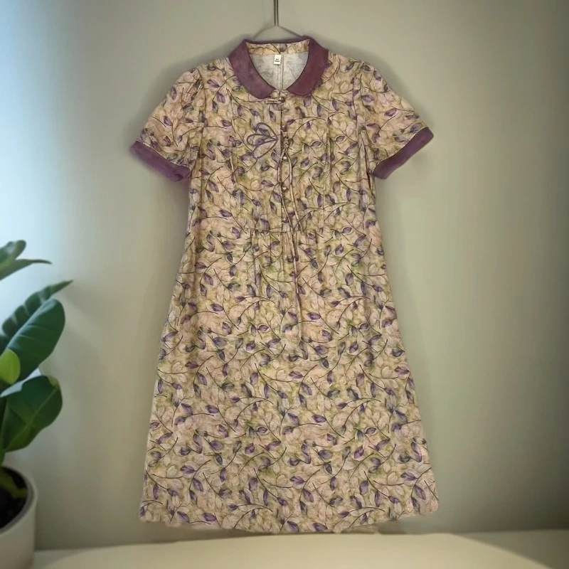 梦燕梦燕夏季女款时尚百搭气质大方宽松休闲舒适连衣裙BB02B5037