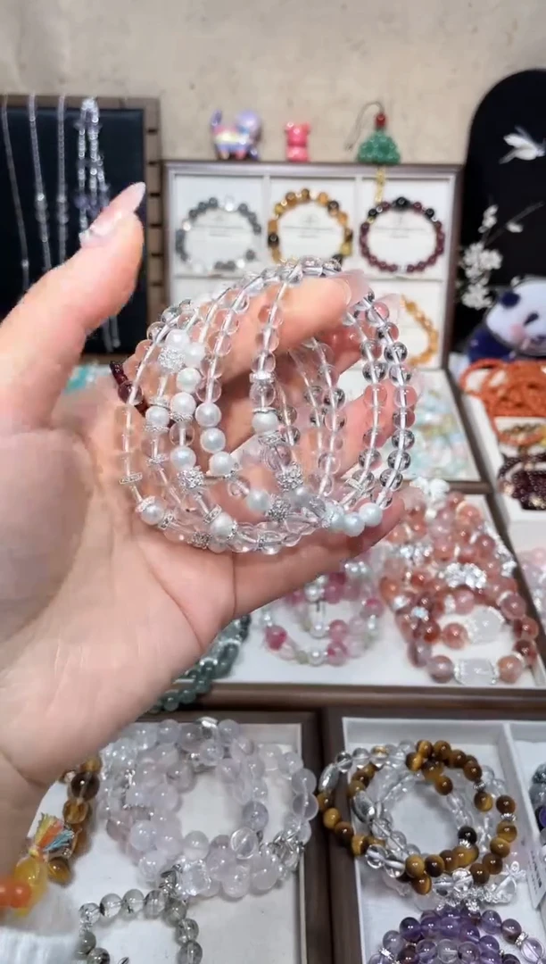 【闪购商品】水晶手串合金白水晶6m 设计款手串