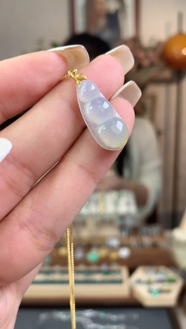 翡翠18K金镶嵌吊坠(不含链)吊坠