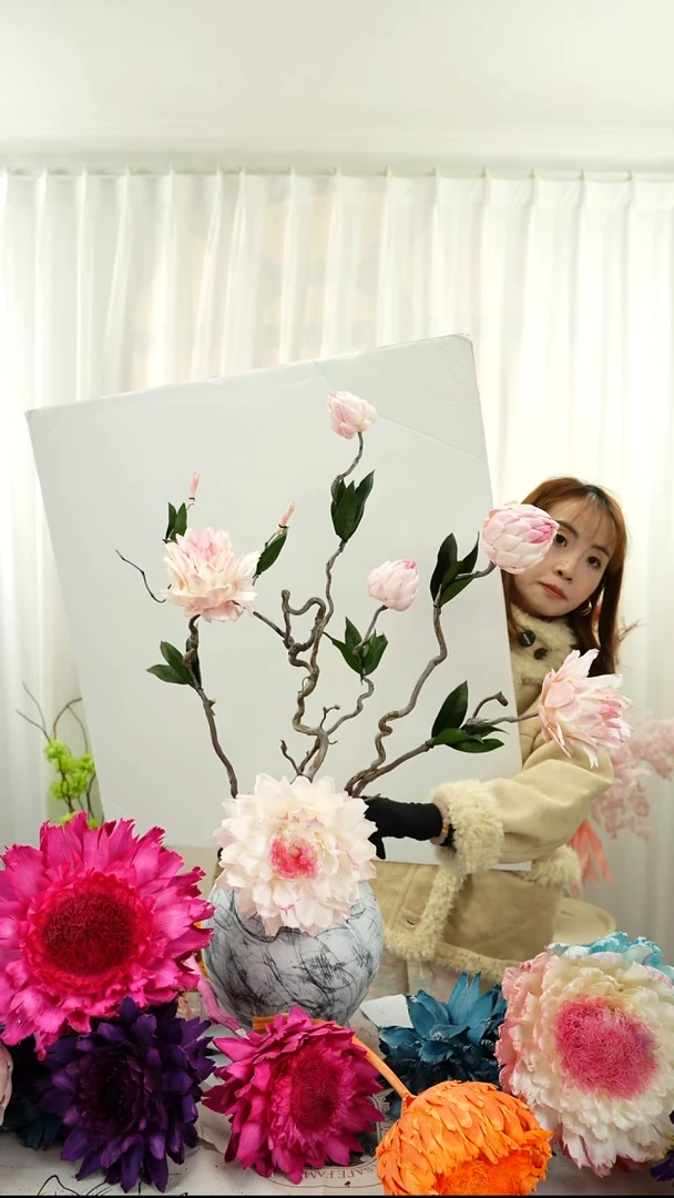 永生洋蓟 霸王花 龙枣枝 不带瓶【桃夭】A31