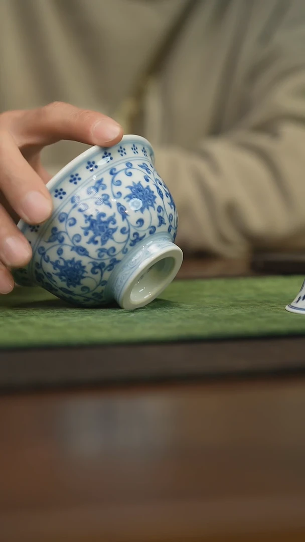 【闪购商品】杯柴窑青花破价福利 狮子