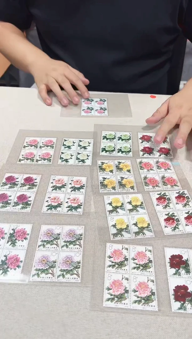 特61 牡丹 四方联 封装评级 邮票