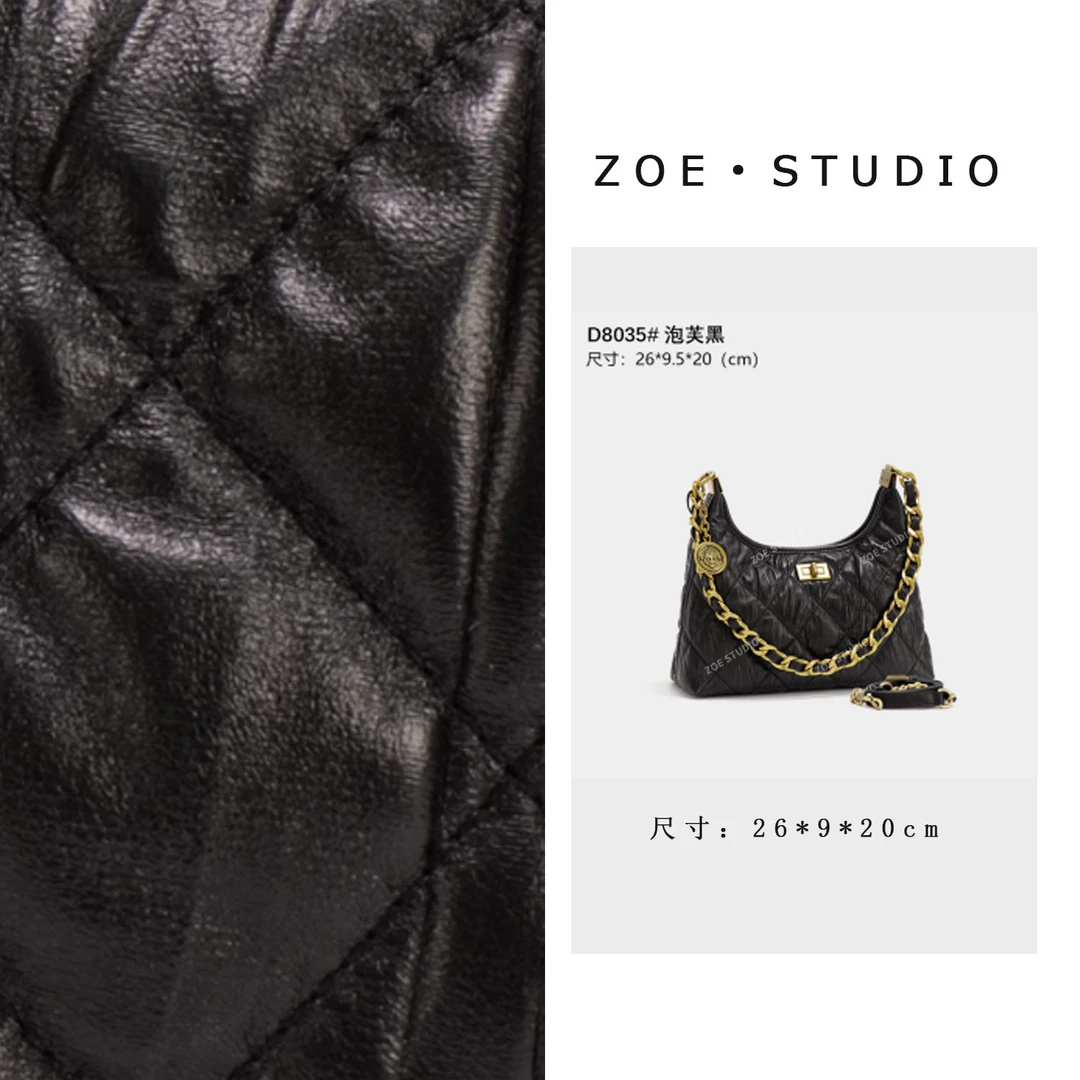 【佐伊甄选】ZT-D8035-泡芙黑轻奢女士时尚潮流通勤腋下斜挎包