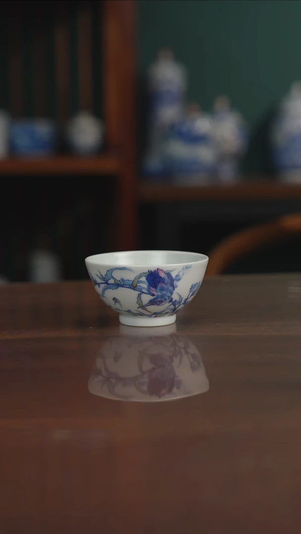 空山明月 新斗彩 单翠