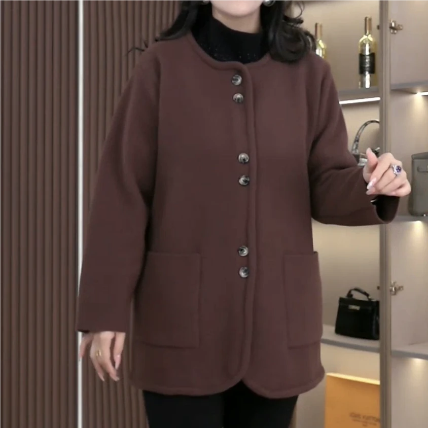 丹思慕大码女装冬季新款宽松休闲时尚大方韩版上衣ZSX25A0364