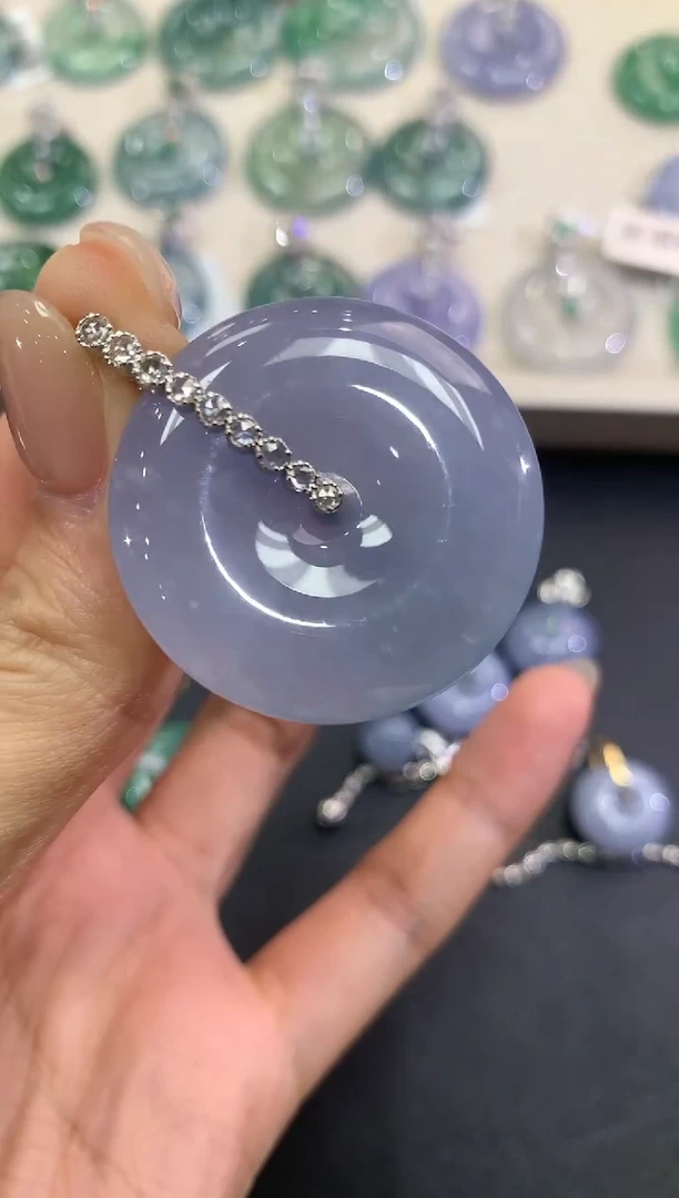 【闪购商品】翡翠吊坠(不含链)18K金镶嵌a63多样性一件发紫货有色差