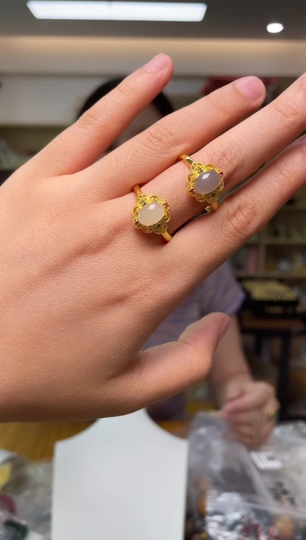 和田玉戒指未镶嵌（多样性单个发货）