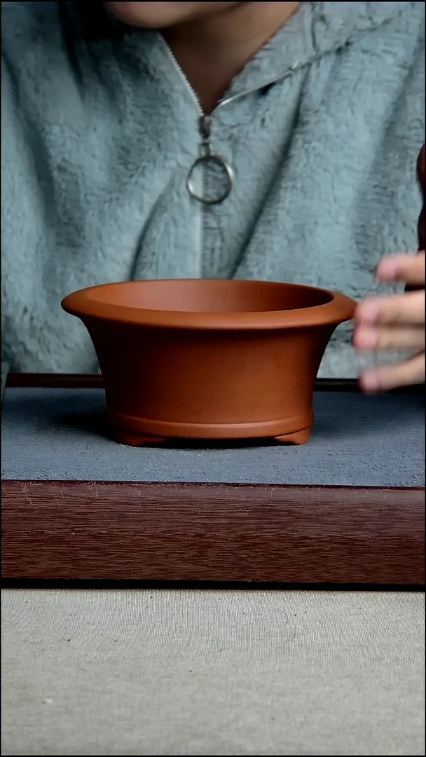 紫砂花盆14.5*7.5内径紫砂花盆