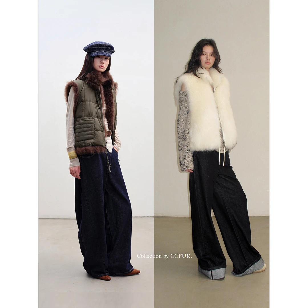 CC皮草 CCFUR CCFURS 山羊绒两面穿马甲外套 暖绒物语 S1252