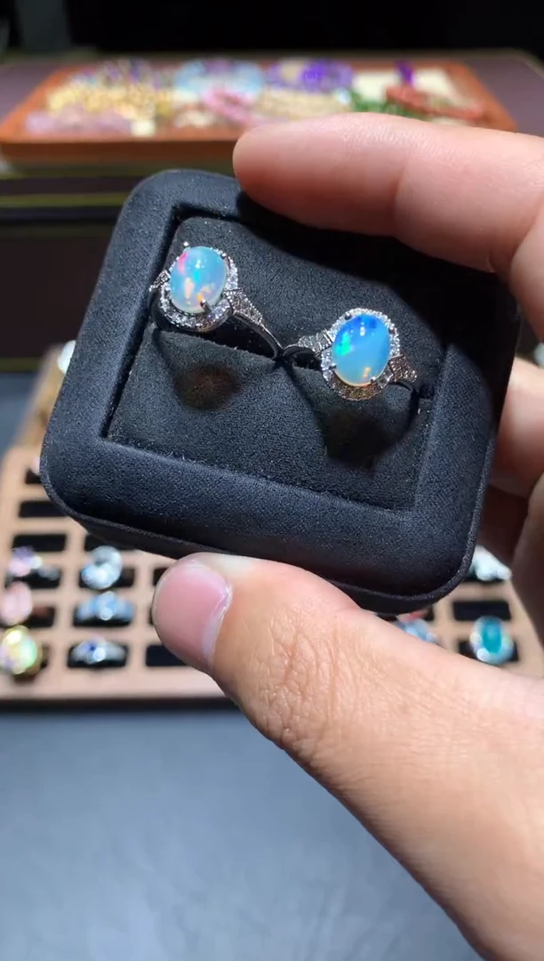 【闪购商品】欧泊戒指未镶嵌L77【多样性发其一】