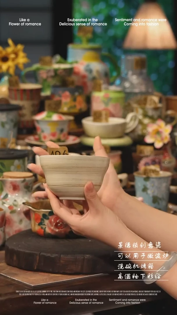 陶瓷景德镇高温釉下彩手工手绘款式